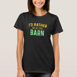 Jag skulle hellre vara på Barn Horse Owner Tränare T Shirt