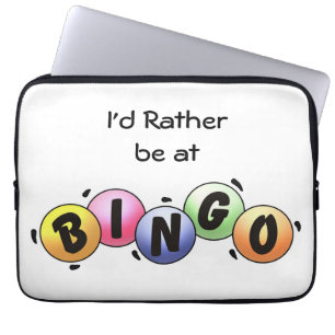 Jag skulle hellre vara på BINGO Laptop Fodral