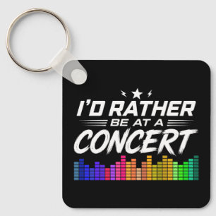 Jag Skulle Hellre Vara På En Konsert Roligt Musikä Nyckelring