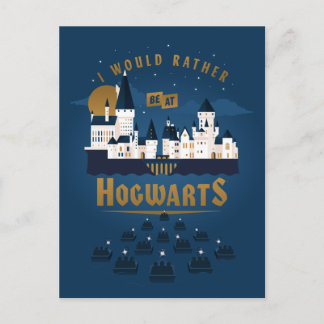Jag skulle hellre vara på HOGWARTS™ abstrakt båtfä Inbjudan Vykort