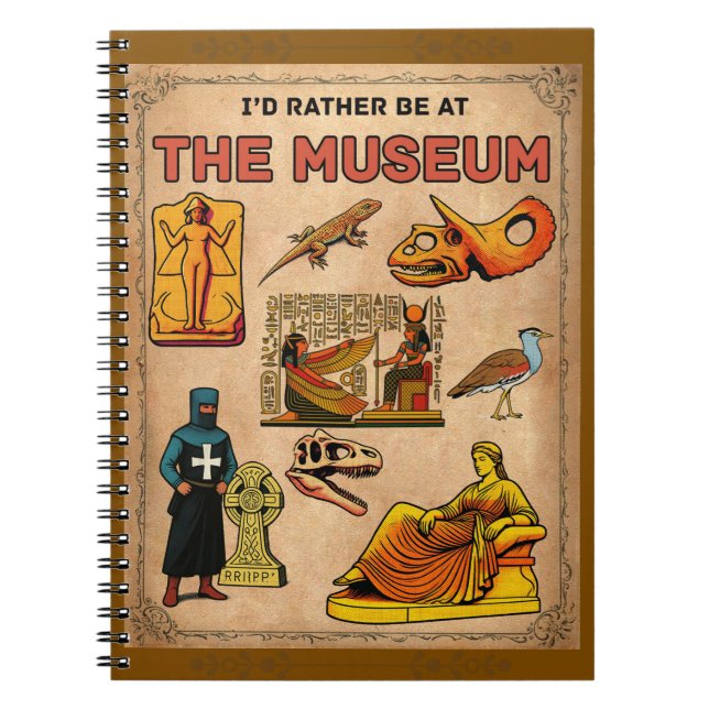 Jag skulle hellre vara på museet anteckningsbok (Framsidan)