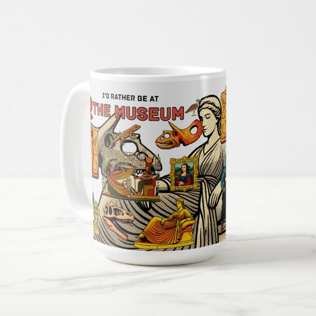 Jag skulle hellre vara på MUSEET Kaffemugg (Framsida vänster)