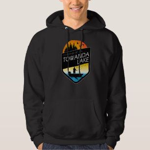 Jag skulle hellre vara på Towanda Sjö Wisconsin-fi Hoodie