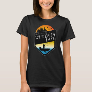 Jag skulle hellre vara på Whitefish Sjö Wisconsin- T Shirt
