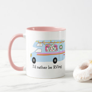 Jag skulle hellre vara RVing Retro julkamper ANPAS Mugg