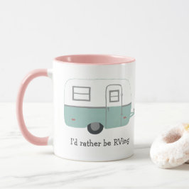 Jag skulle hellre vara RVing! Vintage resor Traile Mugg