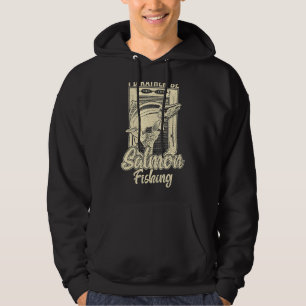 Jag skulle hellre vara Salmon Fishing Fis Hoodie