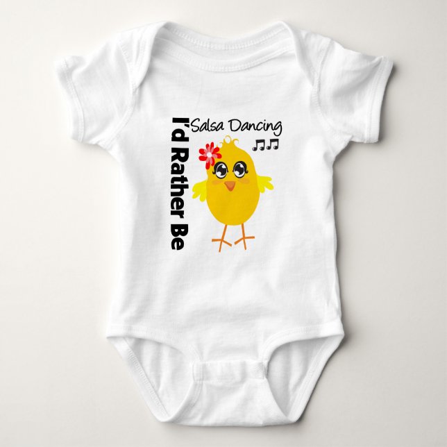 Jag skulle hellre vara Salsa Dancing Tee Shirt (Framsida)