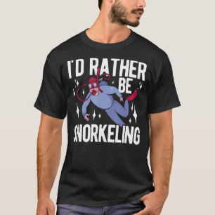 Jag skulle hellre vara Snorkeling Apnoe Diver Scub T Shirt