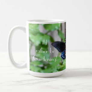 Jag skulle hellre vara ! Söt Butterfly Kaffemugg