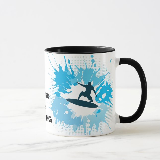 Jag skulle hellre vara Surfing Design Coffee Mugg  (Höger)