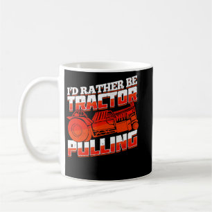 Jag skulle hellre vara traktor Pulling Premium Kaffemugg