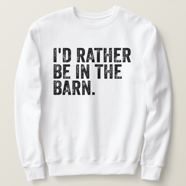 Jag skulle hellre vara vid barnen lång ärmad tröja (Design framsida)
