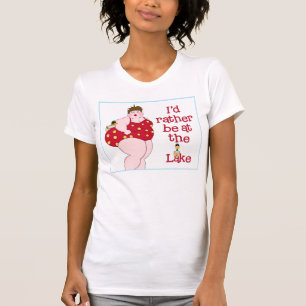 Jag skulle hellre vara vid Sjö! T Shirt