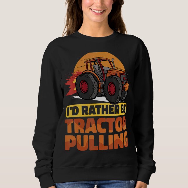 Jag skulle hellre vilja vara Tractor Pulling Tract T Shirt (Framsida)