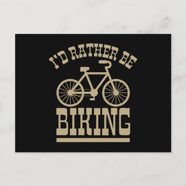 JAG SKULLE HELRE CYKLA Roligt Cykling Cyklist Vykort (Framsida)