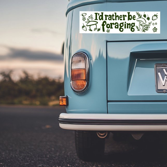 JAG SKULLE I STÄLLET FRÄMJA SJUKHUS Berries Plants Bildekal (I'D RATHER BE FORAGING Mushrooms Berries Plants Cute Bumper Sticker
)