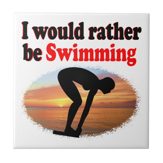 JAG SKULLE I STÄLLET VARA SNARARE SVÄLJARE KAKELPLATTA (Framsidan)