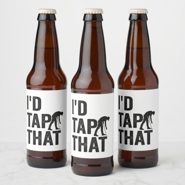 Jag skulle klappa den där vackra Golf Sport Golfin Ölflaska Etikett (Flaskor)