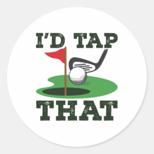 Jag skulle klappa golf Pshing Runt Klistermärke