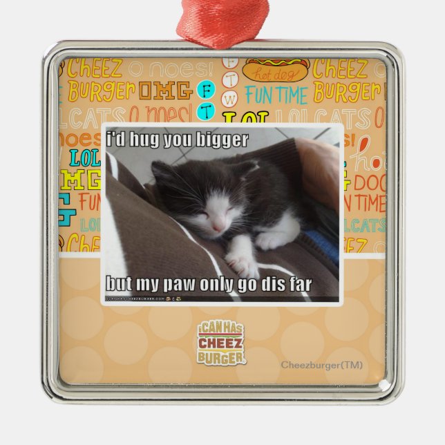 Jag skulle kramen dig som var större julgransprydnad metall (Framsidan)