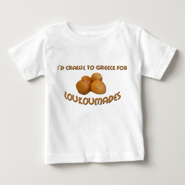 Jag skulle krypande till Grekland för Loukoumades Tee (Framsida)