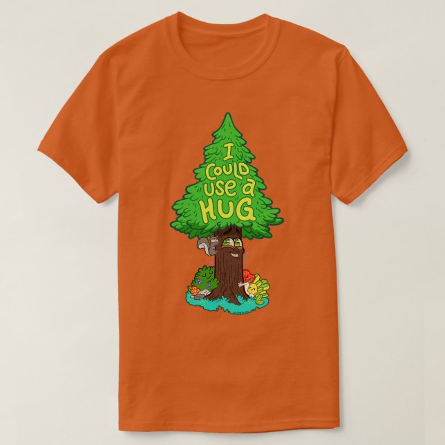 Jag skulle kunna Använda en väldigt Tree hugger T Shirt (Design framsida)