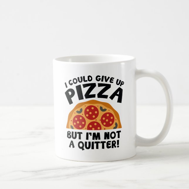 Jag skulle kunna Ge Up Pizza Kaffemugg (Höger)