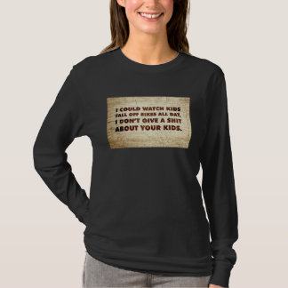 Jag skulle kunna titta på barn som ramlar av cykla t shirt