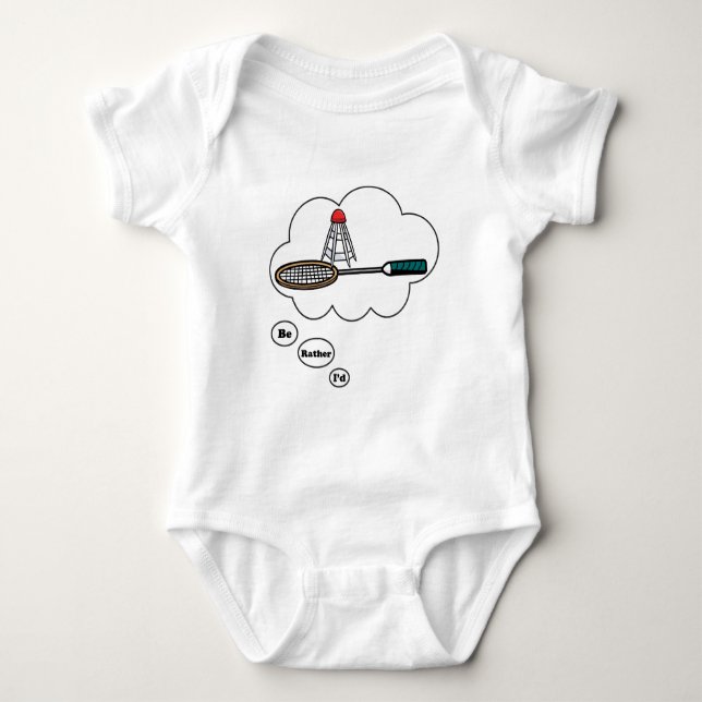 Jag skulle leker ganska Badminton 5 T Shirt (Framsida)