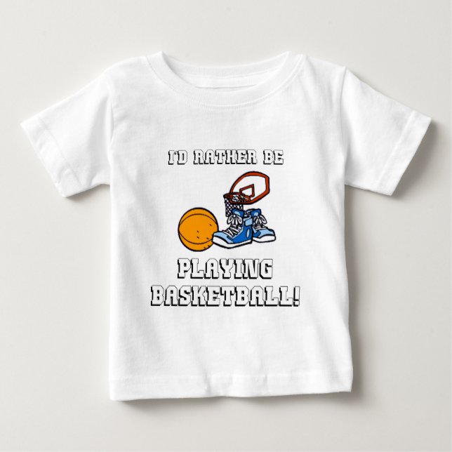Jag skulle leker ganska basket! t-shirt (Framsida)