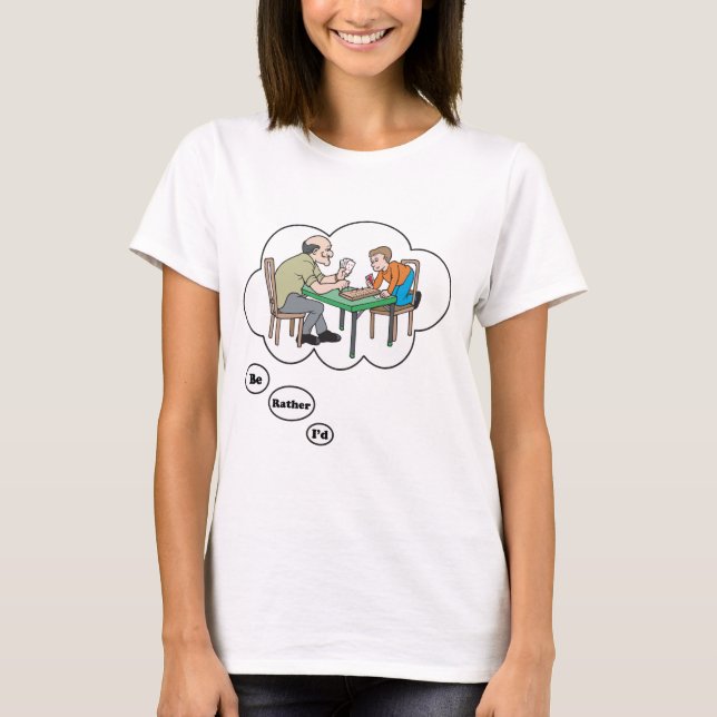 Jag skulle leker ganska Cribbage Tee Shirt (Framsida)
