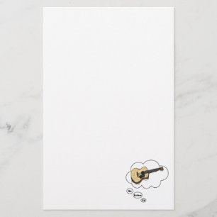 jag skulle leker ganska den akustiska gitarren brevpapper