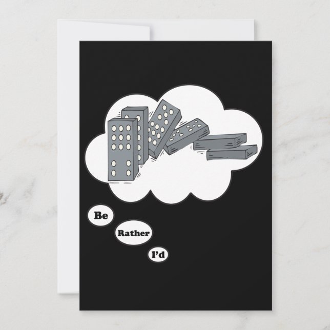 Jag skulle leker ganska domino 4 inbjudningar (Framsida)