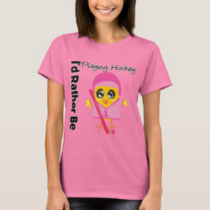 Jag skulle leker ganska hockey tee shirt