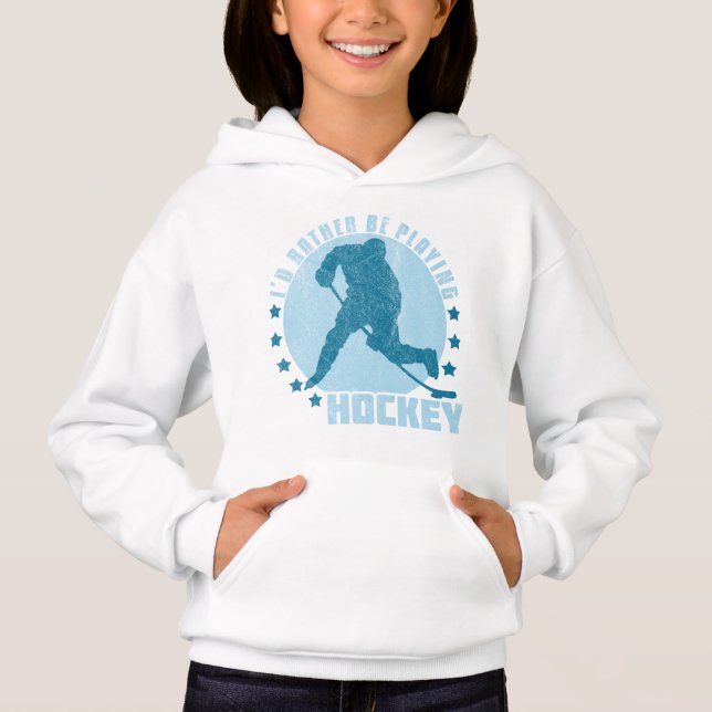Jag skulle leker ganska hockeytröjan tee shirt (Framsida)