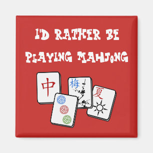 Jag skulle leker ganska Mahjong Magnet