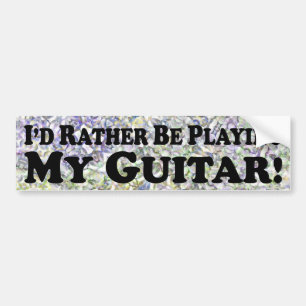 Jag skulle leker ganska min gitarr - bildekal
