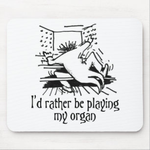 Jag skulle leker ganska min organmousepad - vit musmatta