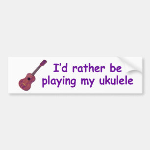 Jag skulle leker ganska min ukulele bildekal