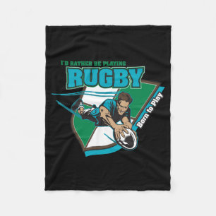 Jag skulle leker ganska Rugby Fleecefilt