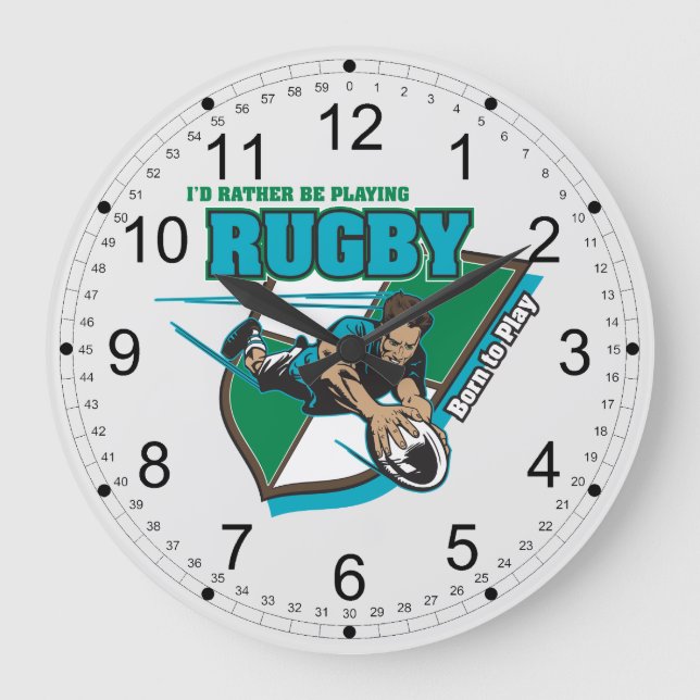 Jag skulle leker ganska Rugby Stor Klocka (Framsida)