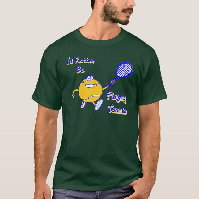 Jag skulle leker ganska tennis t shirt (Framsida)