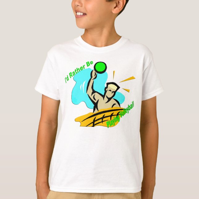 Jag skulle leker ganska volleyboll tee shirt (Framsida)