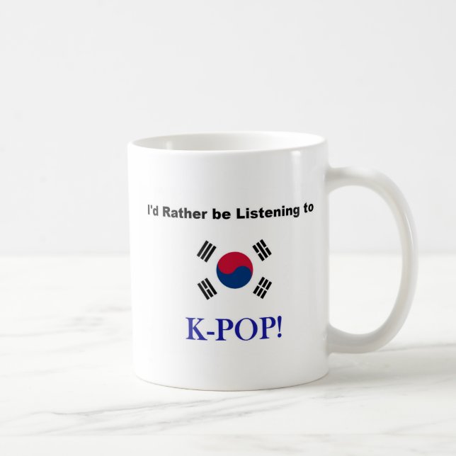 Jag skulle lyssnar ganska till KPOP! Kaffemugg (Höger)