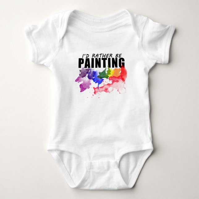 Jag skulle målar ganska konstnärskjortan - tee shirt (Framsida)