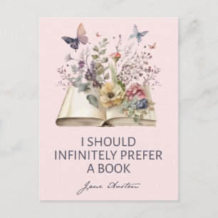 Jag skulle oändligt föredra en bok II - Jane Auste Vykort