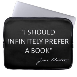 Jag skulle oändligt föredra en bok - Jane Austen Laptop Fodral