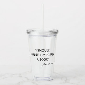 Jag skulle oändligt föredra en bok - Jane Austen Take Away Mugg