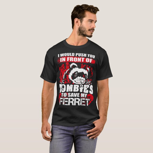 Jag skulle Push som du beklär av Zombies till T-shirt (Hel framsida)